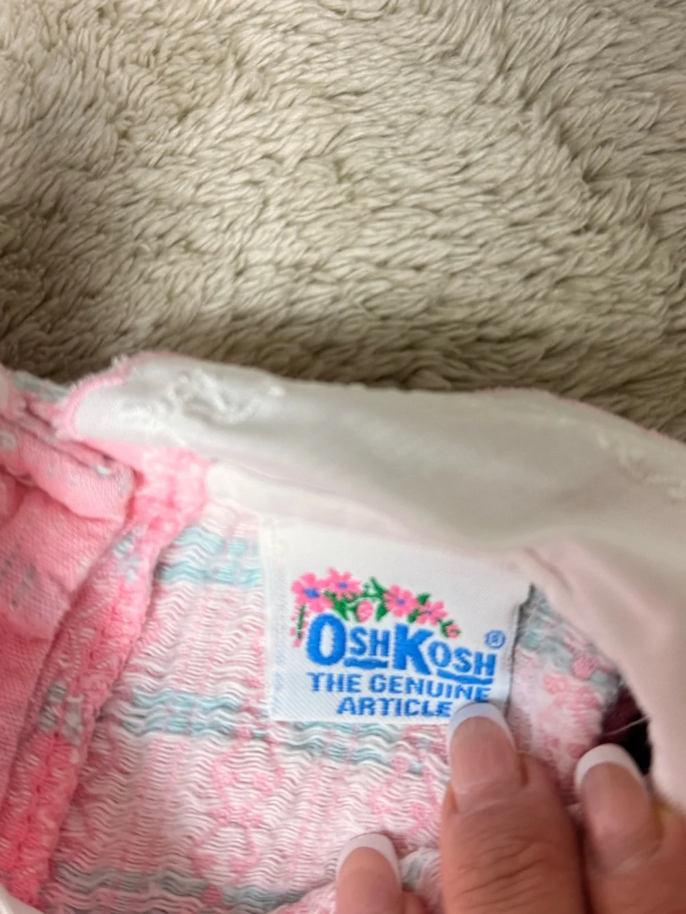 Vintage OshKosh B’gosh Pink Peter Pan Collar Dress Girls 4T Made In USA Rare